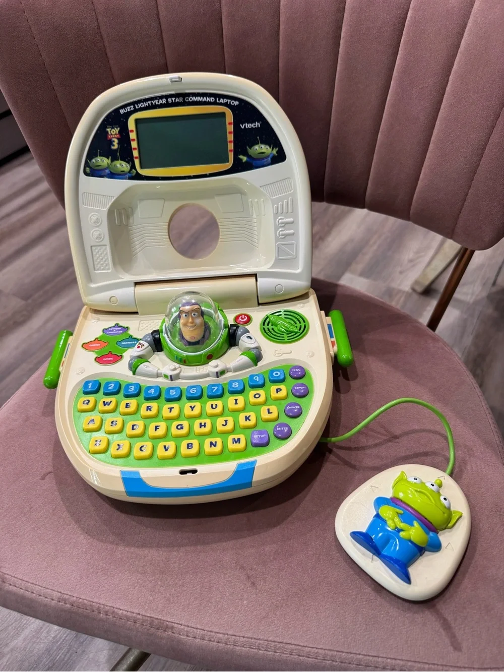 Buzz Lightyear Vtech Star Command Laptop Pixar Toy Story 3 WORKS